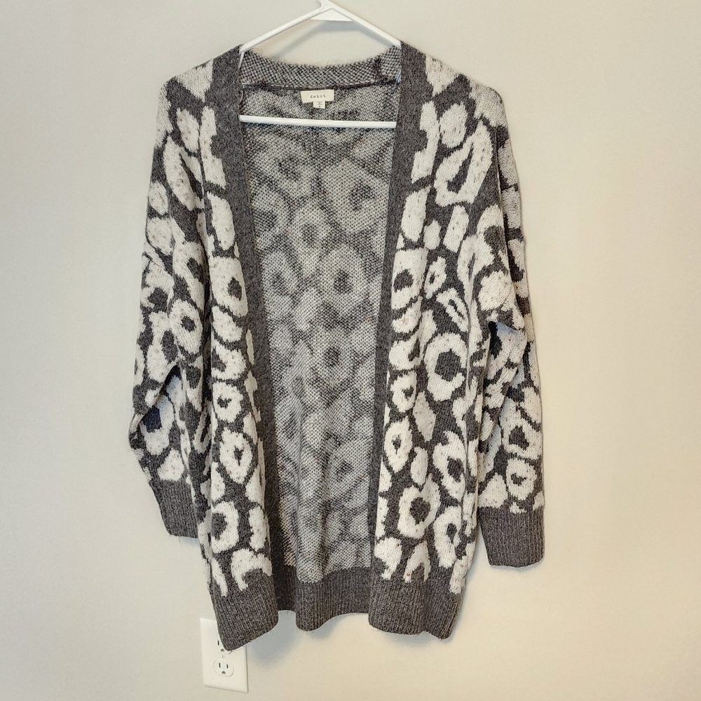 NWOT Debut Leppard Cardigan Sweater - Size S